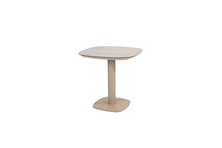 manolo dining table ceramic print latte 75x75x75 cm