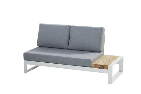matisse mod 2 seat bench l+r w/3 cush white