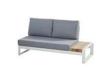 matisse mod 2 seat bench l+r w/3 cush white