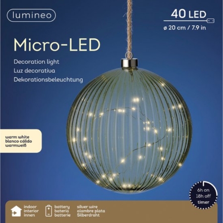 micro led bal d20cm grn/warm wit