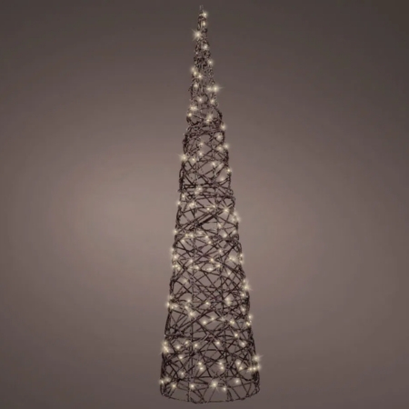 micro led cone d16h60cm zwart/wwit