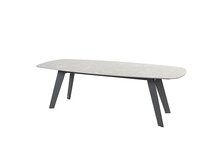 montana table top barrel ceramic terrazzo 240x103 cm