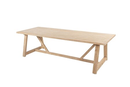 noah dining table top brushed teak 260x100 cm