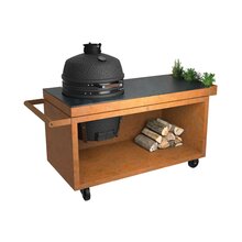 ofyr kamado table corten 150 pro+ corten ceramic dark