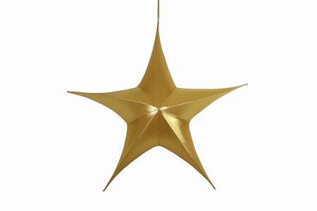 ornament stof ster 110x110cm goud - afbeelding 1