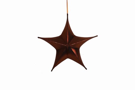 ornament stof ster 40x40cm koper - afbeelding 1