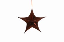 ornament stof ster 40x40cm koper - afbeelding 1