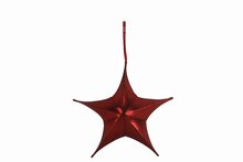 ornament stof ster 40x40cm rood - afbeelding 2