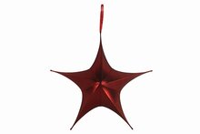 ornament stof ster 65x65cm rood - afbeelding 1