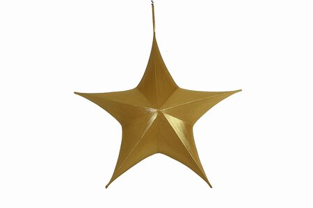 ornament stof ster 80x80cm goud - afbeelding 1