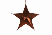 ornament stof ster 80x80cm koper - afbeelding 1