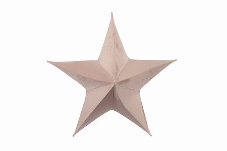 ornament stof ster d80cm lichtroze