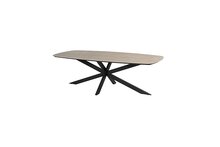 prado ceramic dining table top barrel anthracite 240x105x75 cm