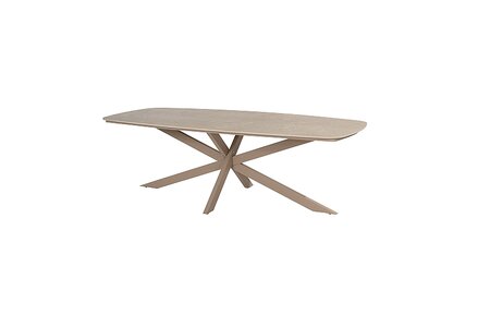 prado ceramic dining table top barrel latte 240 x 105 x 75 cm