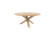 prado din table d160cm natural teak top - afbeelding 2