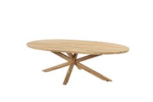 prado din table ellips 240x115 cm natural teak - afbeelding 2