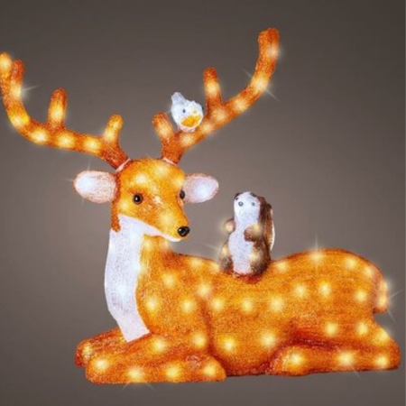 rendier liggend acrylic led 29x66,5cm 140l