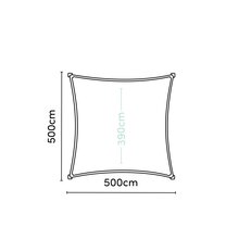 shade sail square 500x500 dreamsail/cream - afbeelding 2