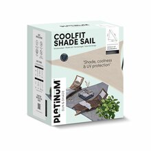 shade sail triangle 90° 570x400x400 coolfit/off white - afbeelding 3