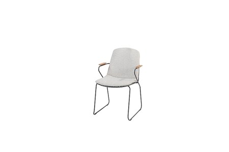 veneto steel stacking chair anthracite w cush